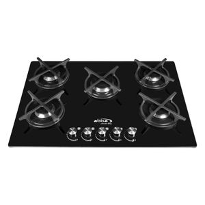 Cubierta Abba Gas Propano 5 Puestos - Negro