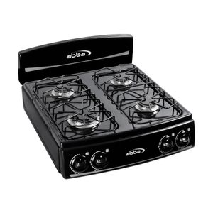 Estufa de mesa Abba  4 Puestos Gas Natural   Negro