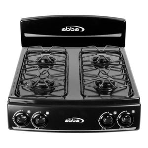Estufa de Sobremesa Abba 4 Puestos QL Gas Natural -  Negro