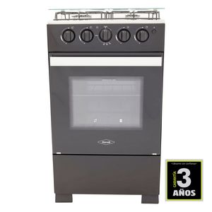 Estufa de Piso Romero Vidrio Haceb 50 cms Gas Propano Negra - ESTUFAROMERO50VGPNE