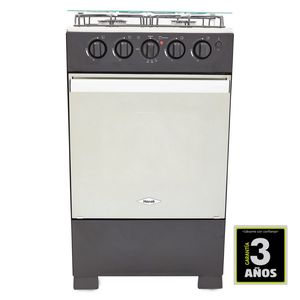 Estufa Romero Haceb a Gas Propano Reflex 50cm 4 Puestos Negro