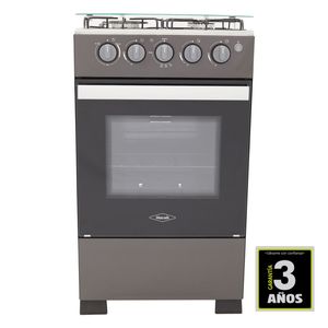 Estufa de Piso Romero Mixta Haceb Vidrio Gas Natural Gris
