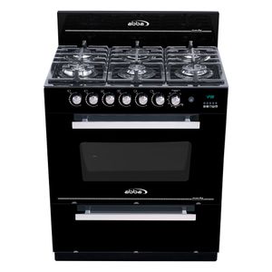 Estufa De Piso ABBA GN Vidrio 30" Torre GT Negro RG8036N