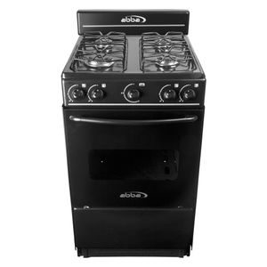 Estufa de piso Abba 20" Gas Natural 4 Puestos Negro - AT 101-1N N