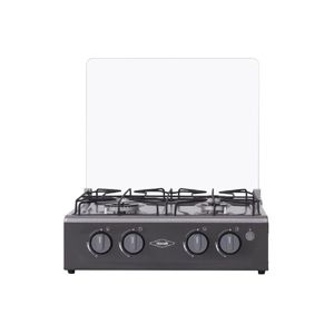 Estufa de Mesa Haceb Avellana 4 ptos Gas Propano Plata