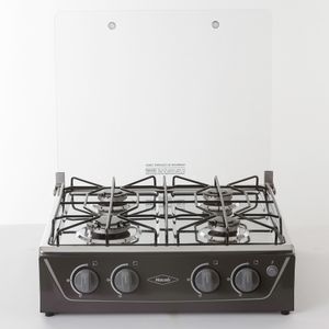 Estufa de Mesa Haceb 4 Quemadores Gas Natural Plata