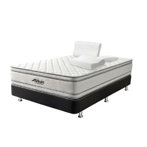 Combo Colchón Fantasía Tradition Clínico 140x190 + Base Cama + 2 almohadas + Protector