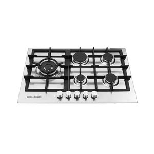 Cubierta Challenger 5 Puestos 75 cm Acero Inoxidable a Gas Natural SV6875EI
