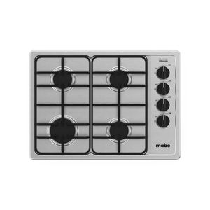 Cubierta Mabe 60 Cm a Gas Natural 4 Puestos 110-220V Inox PM6044NS0