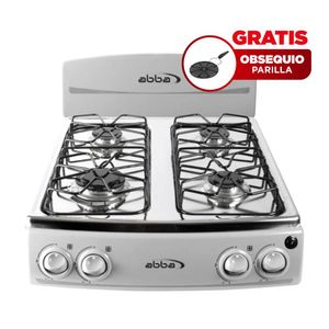 Estufa de mesa Abba 4 quemadores gas propano - Gris