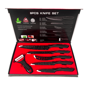 Set de cuchillos x6 Negro