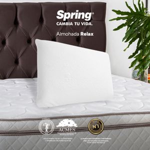 Almohada Relax Spring Blanca en Fibra Viscoelástica 63 x 42 cm