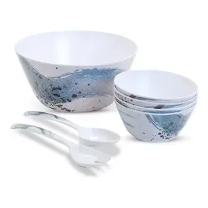 Set Ensaladera Home Elements Melanina Pinceladas x 7 Piezas