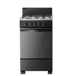 Estufa de Piso Midea 20” 4 Puestos Gas Natural Negra MGS20FS1BFAWMG-CO