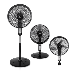 Ventilador 3 en 1 Indurama 18" 5 Aspas Negro FS-45-827
