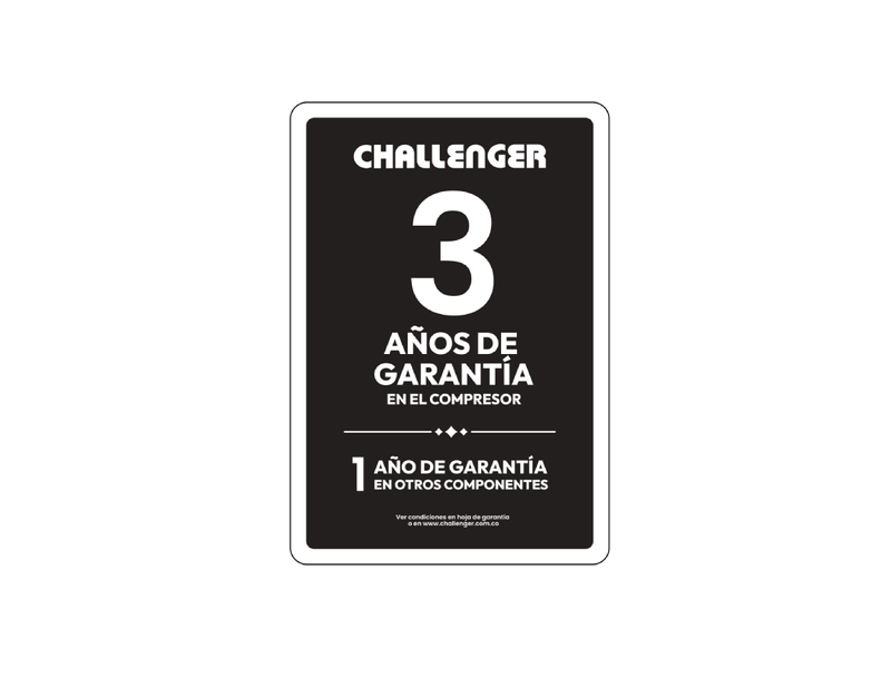 Garantia Congeladores Challenger